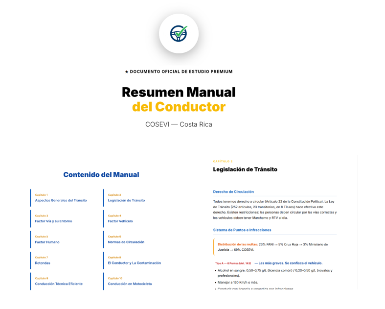 Mockup del Resumen Manual del Conductor